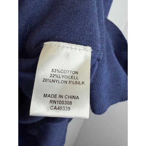 Peter Millar Whitaker Quarter-Zip Sweater Blue Men's XL Preppy - Picture 8 of 10